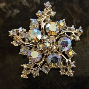 Iridescent Snowflake Brooch